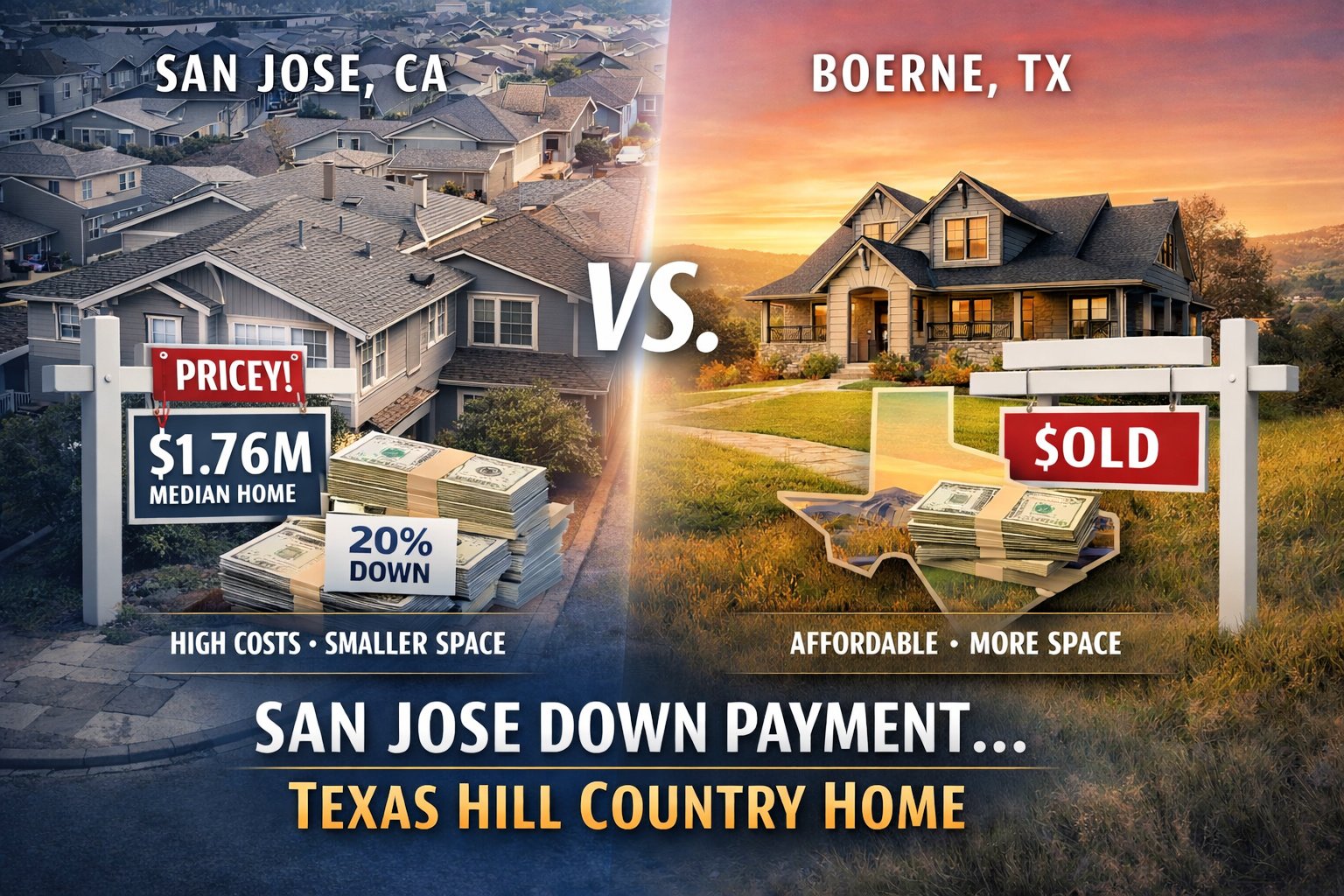 Your San Jose Down Payment Nearly Buys a Texas Hill Country Home