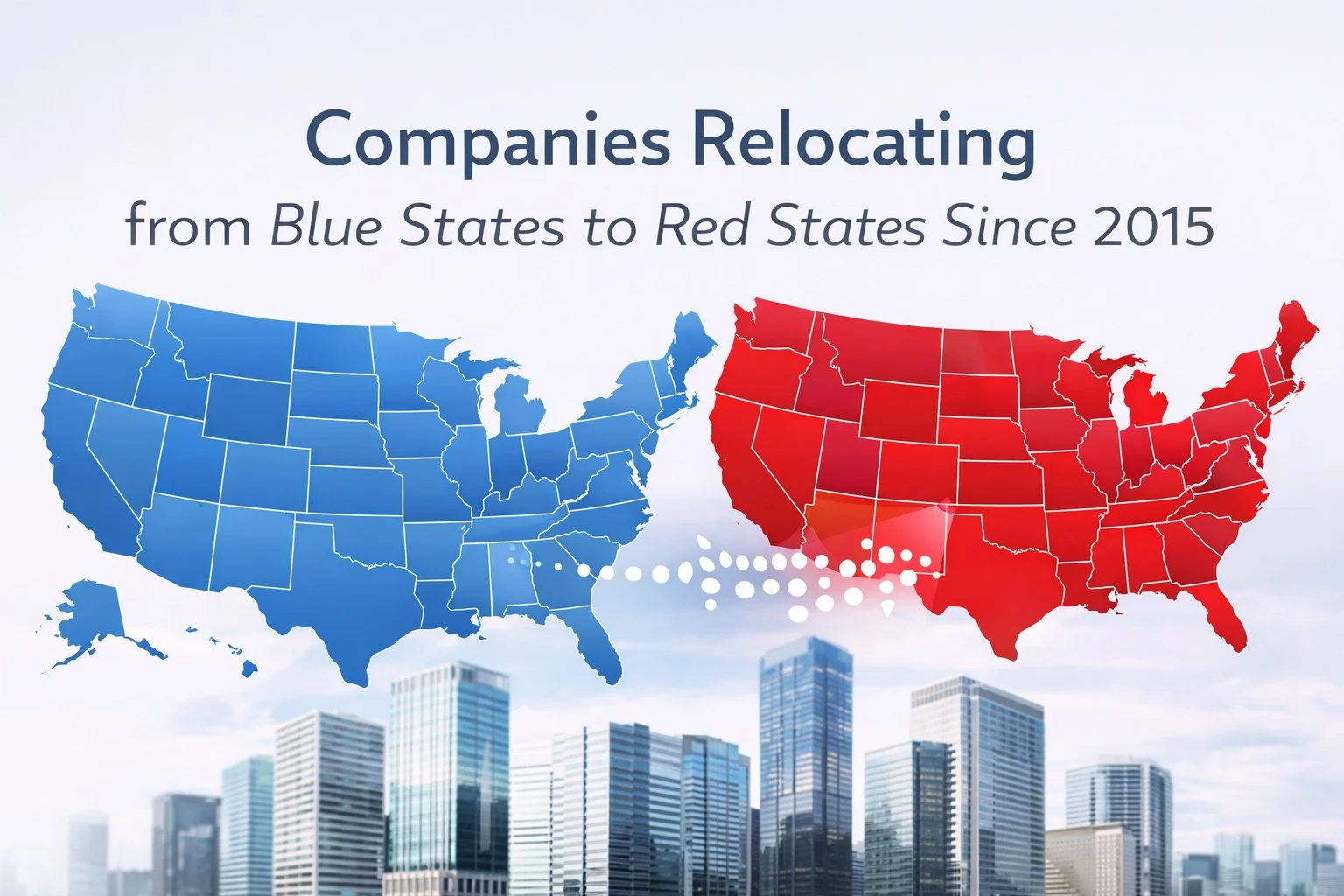 Companies Relocating Headquarters from Blue States to Red States Since 2015