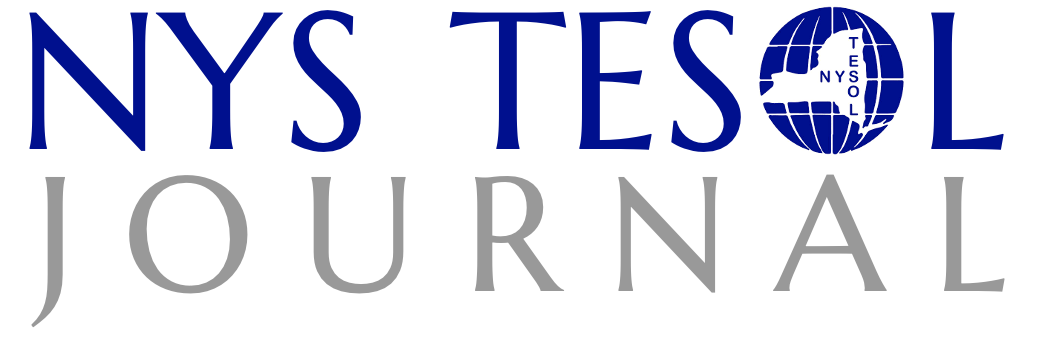The New York State TESOL Journal Logo with a white background