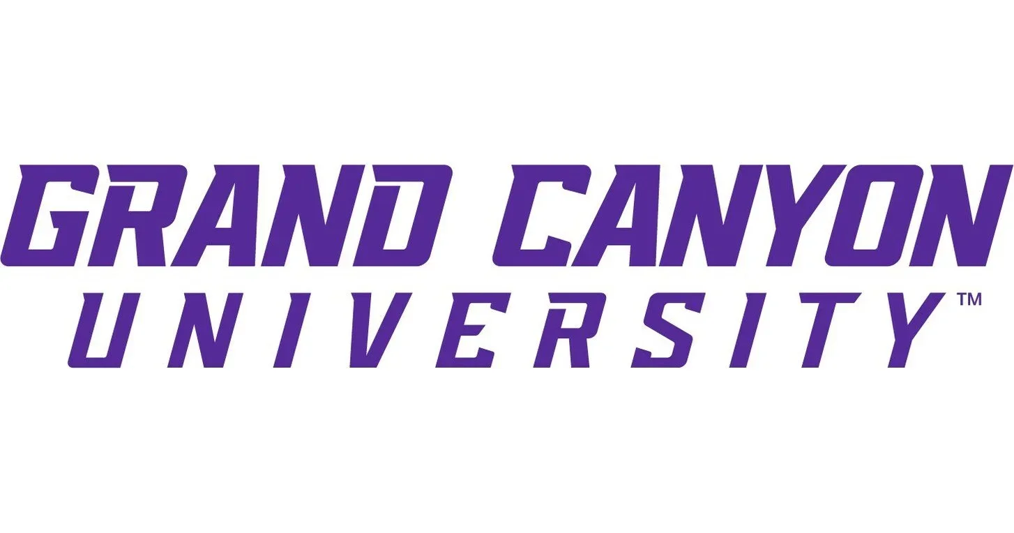 Grand Canyon University logo in purple writing with white background