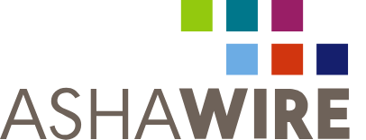 Ashawire logo with different colored squares