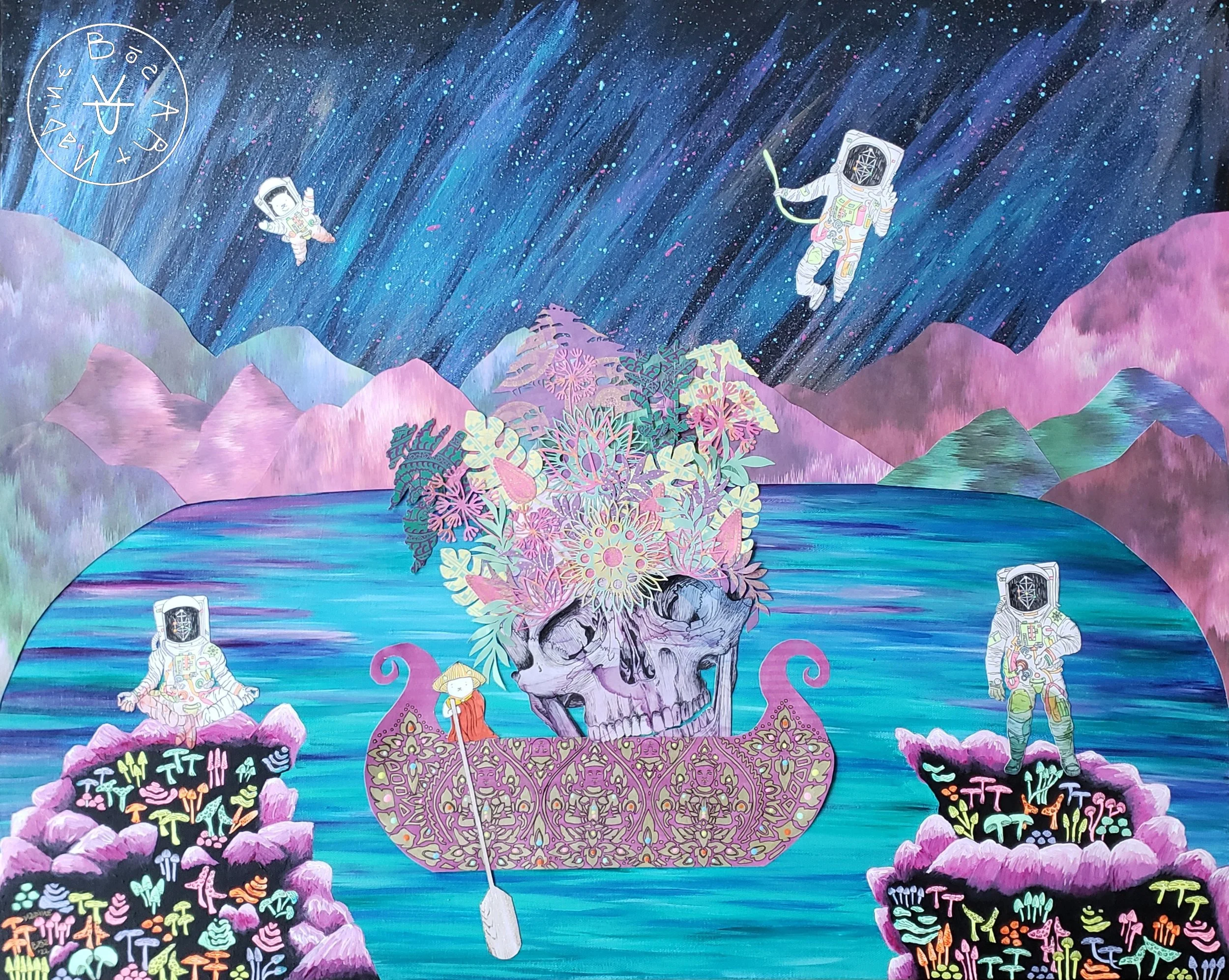 Psychonauts, Mixed Media on Canvas