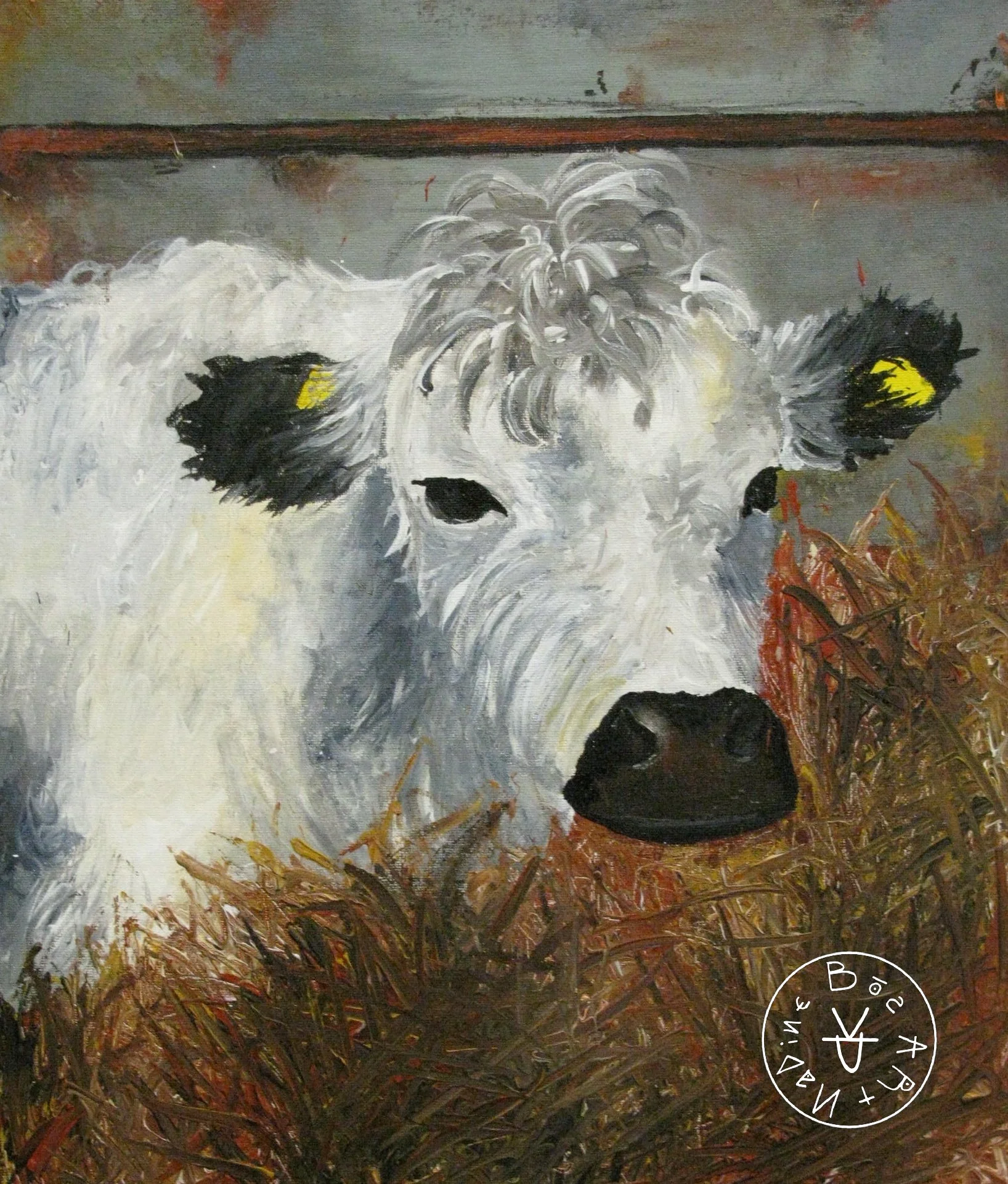 White Cow, Acrylic on Canvas