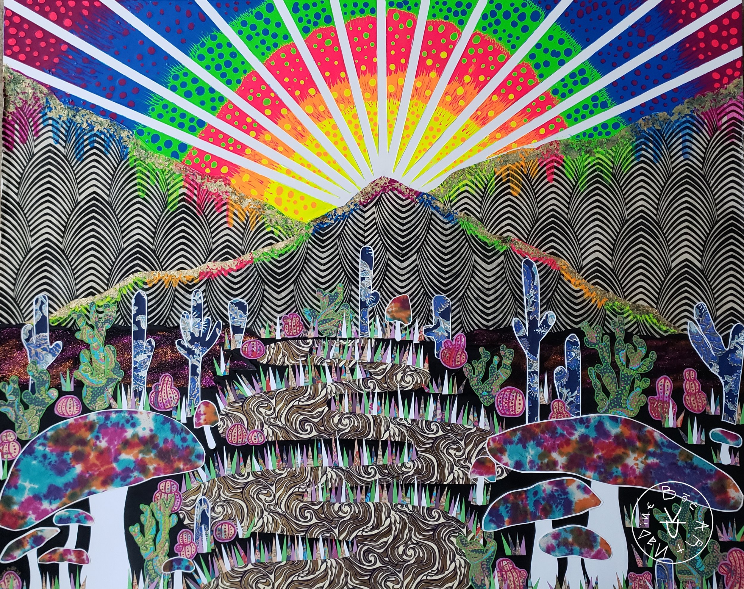 Dreamscape, Mixed Media on Matboard 