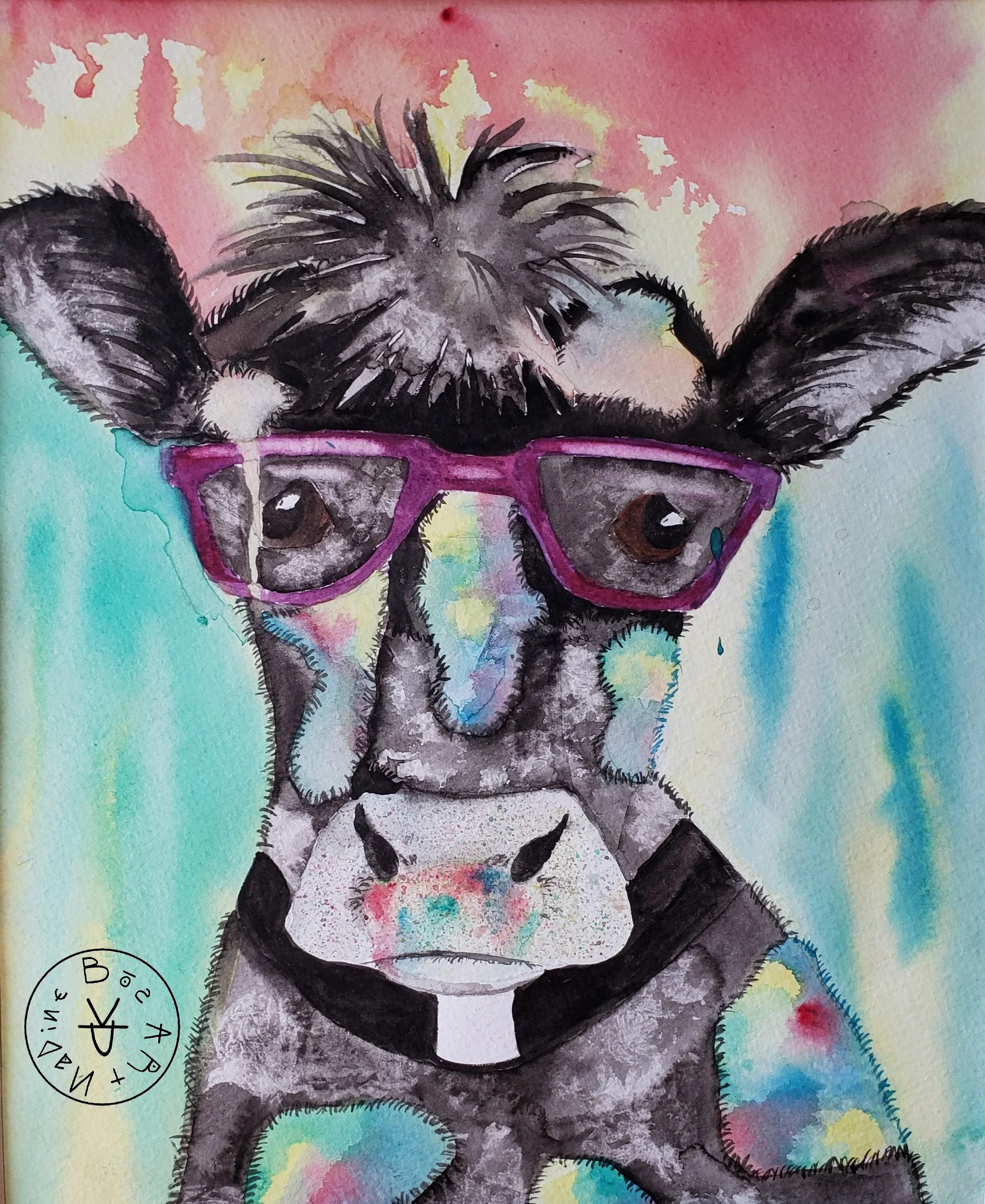 Holy Cow, Watercolor on Paper