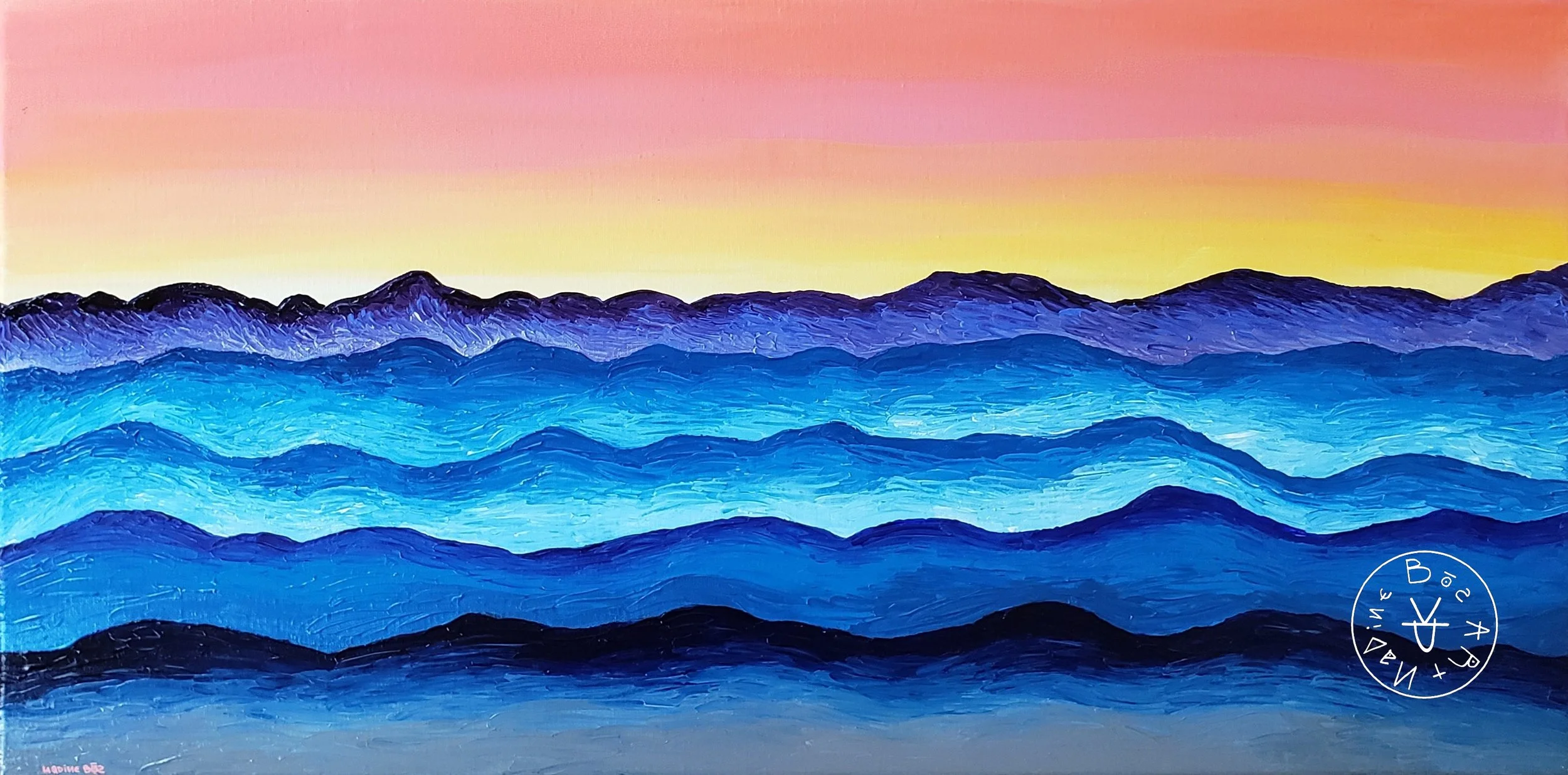 Blue Ridge Waves, Acrylic on Canvas