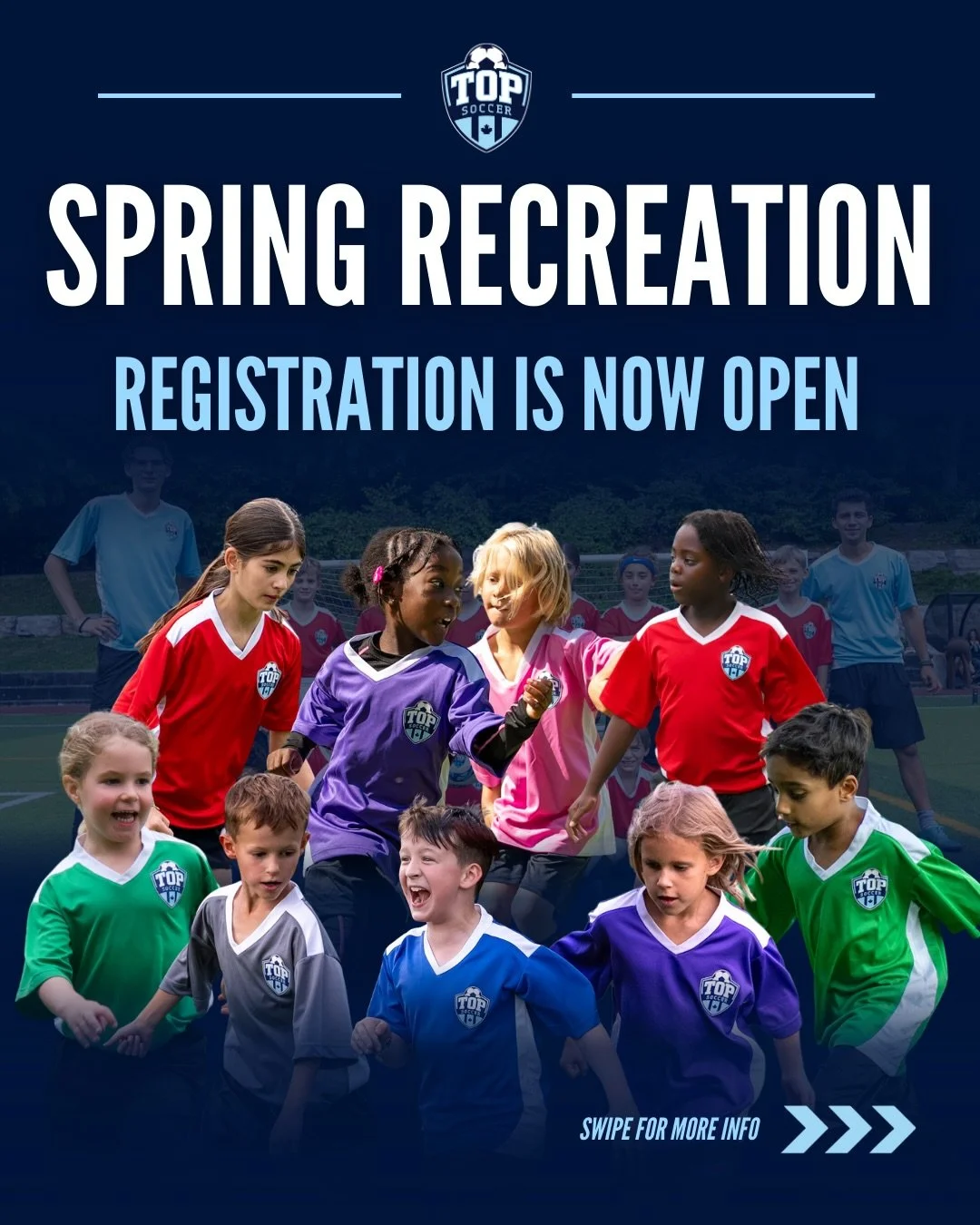 🚨 TOP SOCCER SPRING REGISTRATION IS NOW OPEN! 🚨

⚡️ NEW World Cup Theme! This season, players will be grouped into teams inspired by countries competing in the 2026 FIFA World Cup. Each team will represent a country, wear country-coloured uniforms,