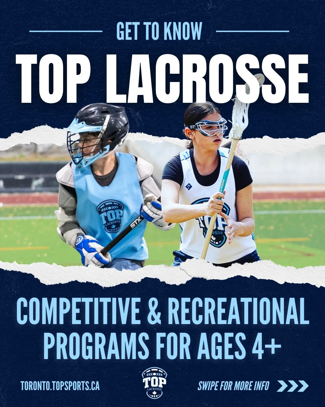 🥍 Get to know TOP Lacrosse! Learn about who we are, what we do and how we do it! 

⭐️ TOP Lacrosse is the premier field lacrosse program in Midtown Toronto, offering competitive and recreational programs for boys and girls ages 4 and up to learn, gr