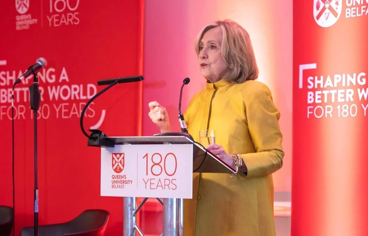 Hillary Rodham Clinton backs £8m bursary fund to widen access at Queen’s University Belfast