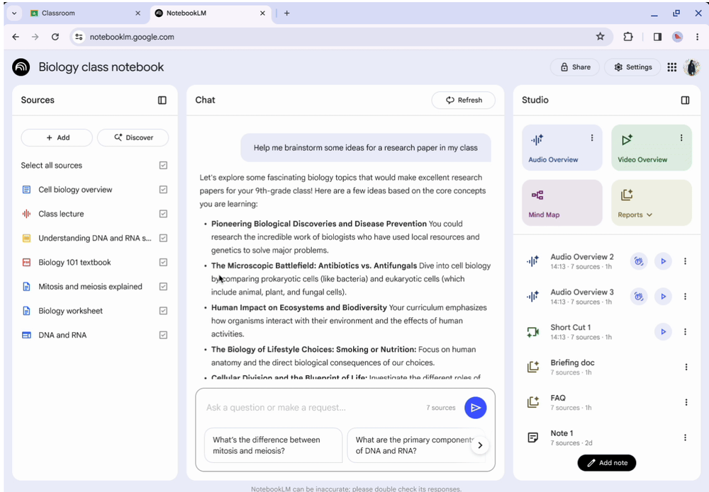 Google opens NotebookLM in Classroom to higher education students ...