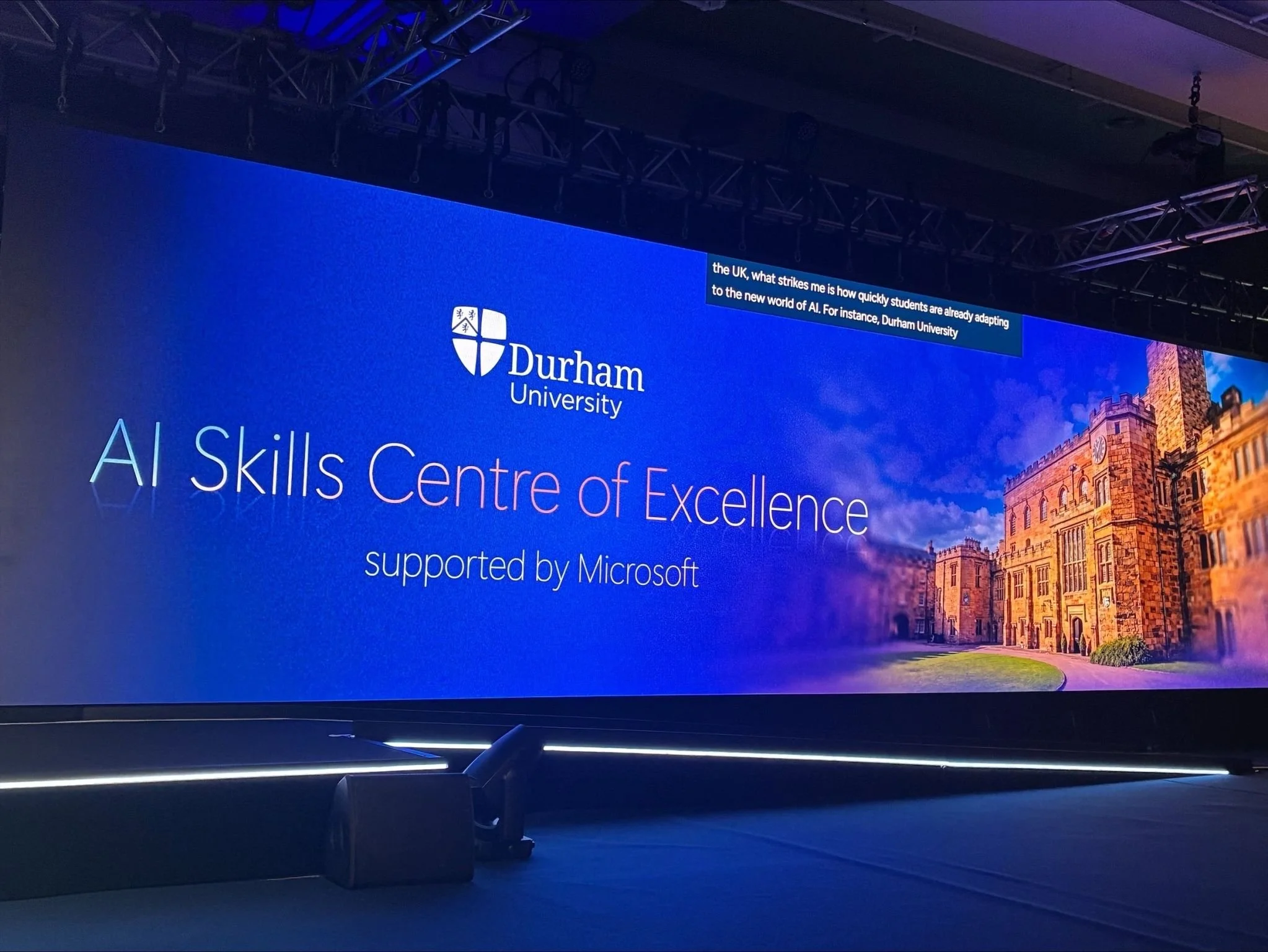 Durham University and Microsoft to open AI skills hub in October