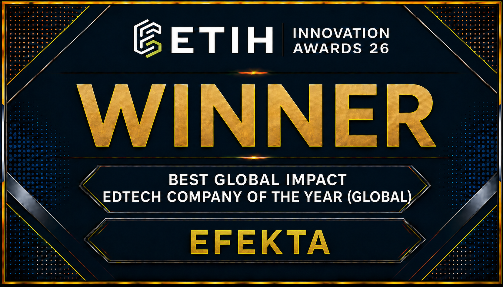 ETIH Innovation Awards Winners: Efekta wins two global awards for AI learning at scale