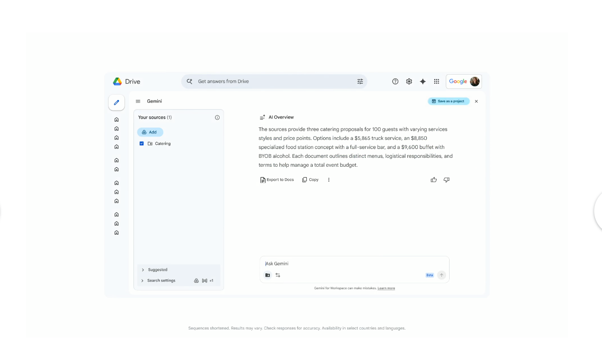 Google brings Gemini AI deeper into Docs, Sheets, Slides, and Drive