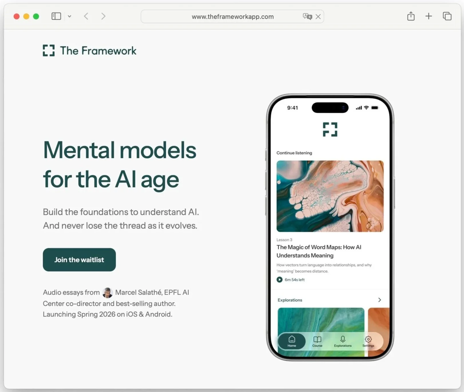 EPFL AI Center co-director Marcel Salathe launches audio app for building AI literacy from first principles