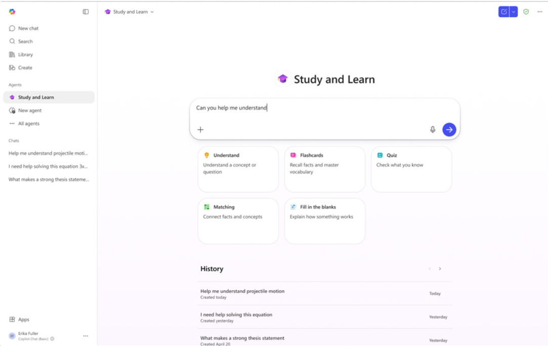 Microsoft makes Study and Learn Agent generally available for education users