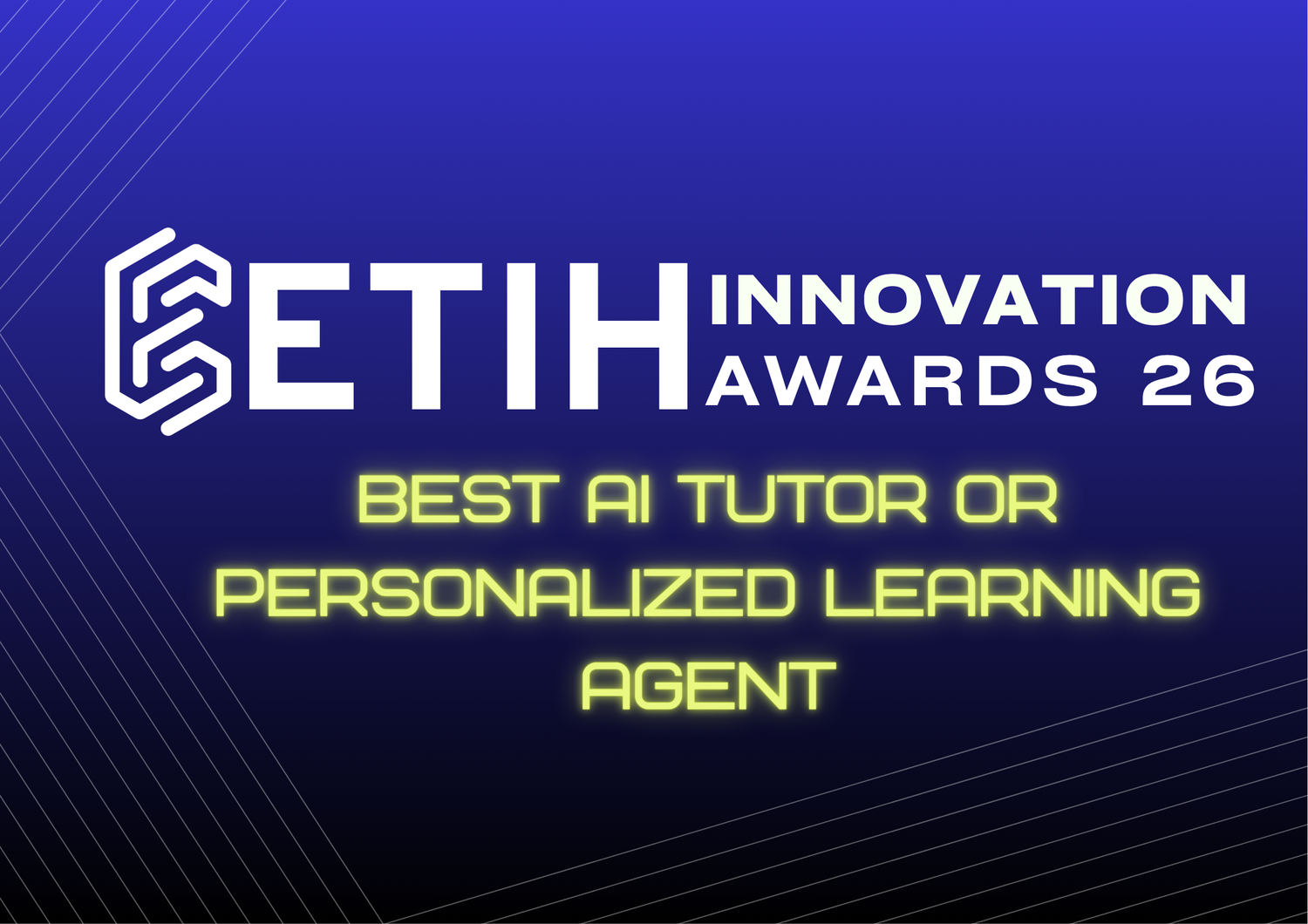ETIH Innovation Awards: Best AI Tutor or Personalized Learning Agent shortlist shows one-to-one AI at scale