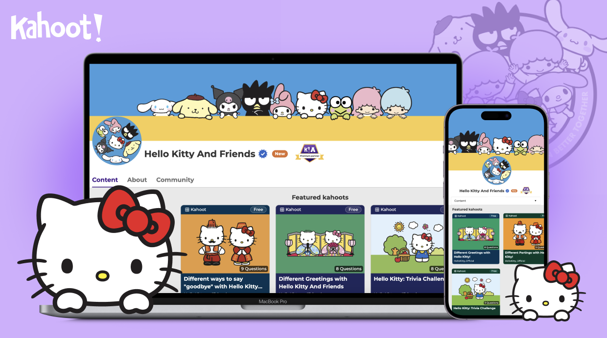 Akuhoth Kahoot! and Sanrio Introduce Free Learning Games with Hello Kitty ...