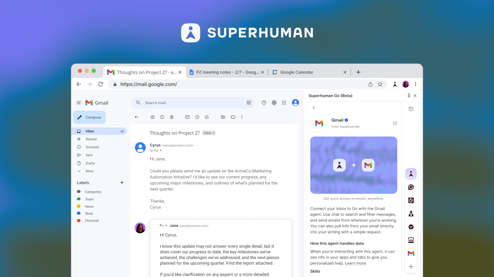 Grammarly rebrands to Superhuman and launches new AI assistant Superhuman Go