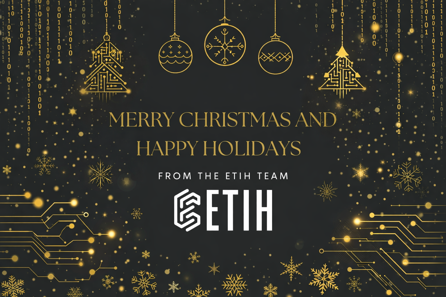 Merry Christmas and Happy Holidays from the entire ETIH team 