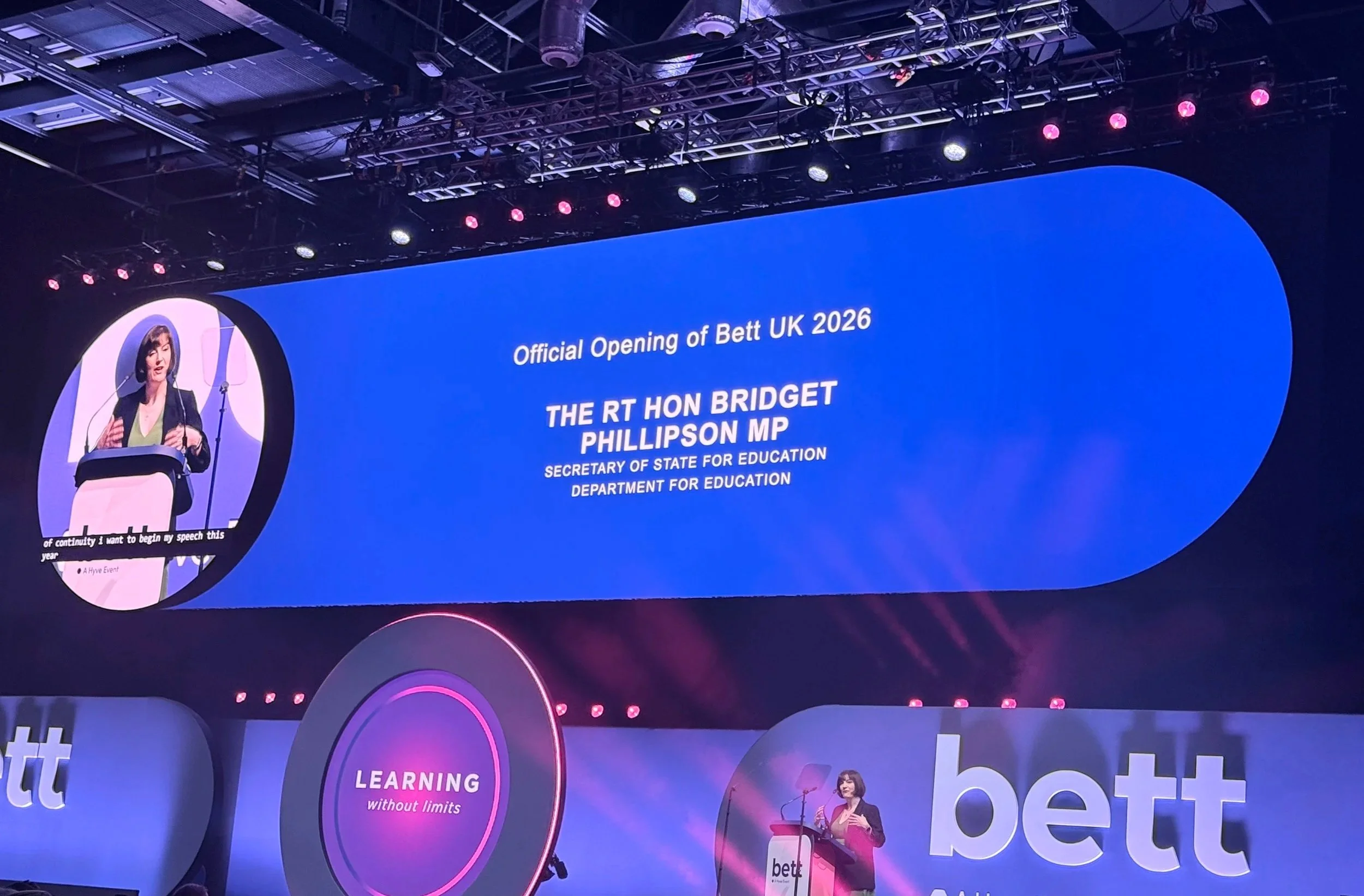 Bett UK 2026: Bridget Phillipson says AI could be biggest shift in learning since printing press 