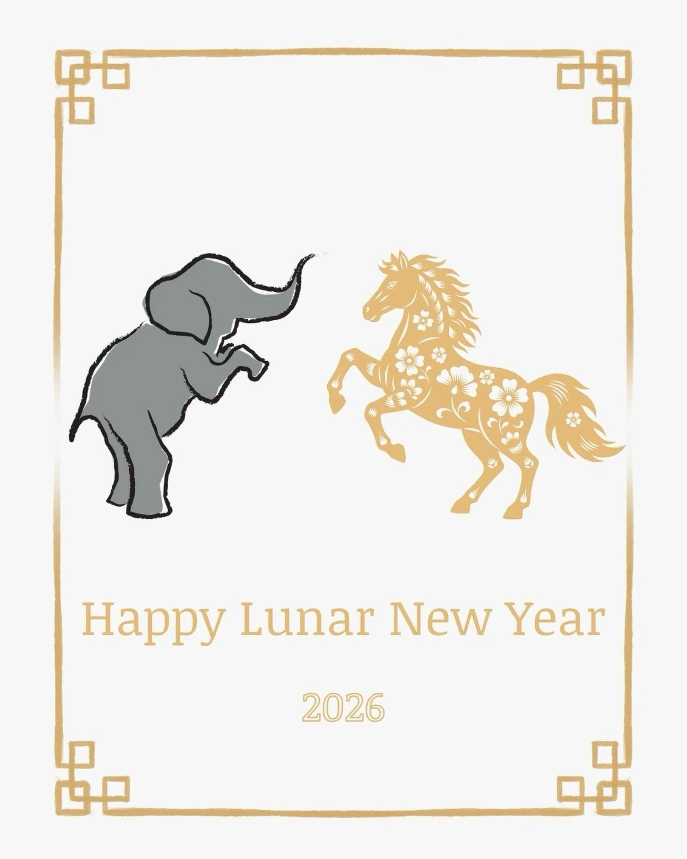 Wishing you happiness, luck and prosperity in the year of the fire horse. Happy New Year!