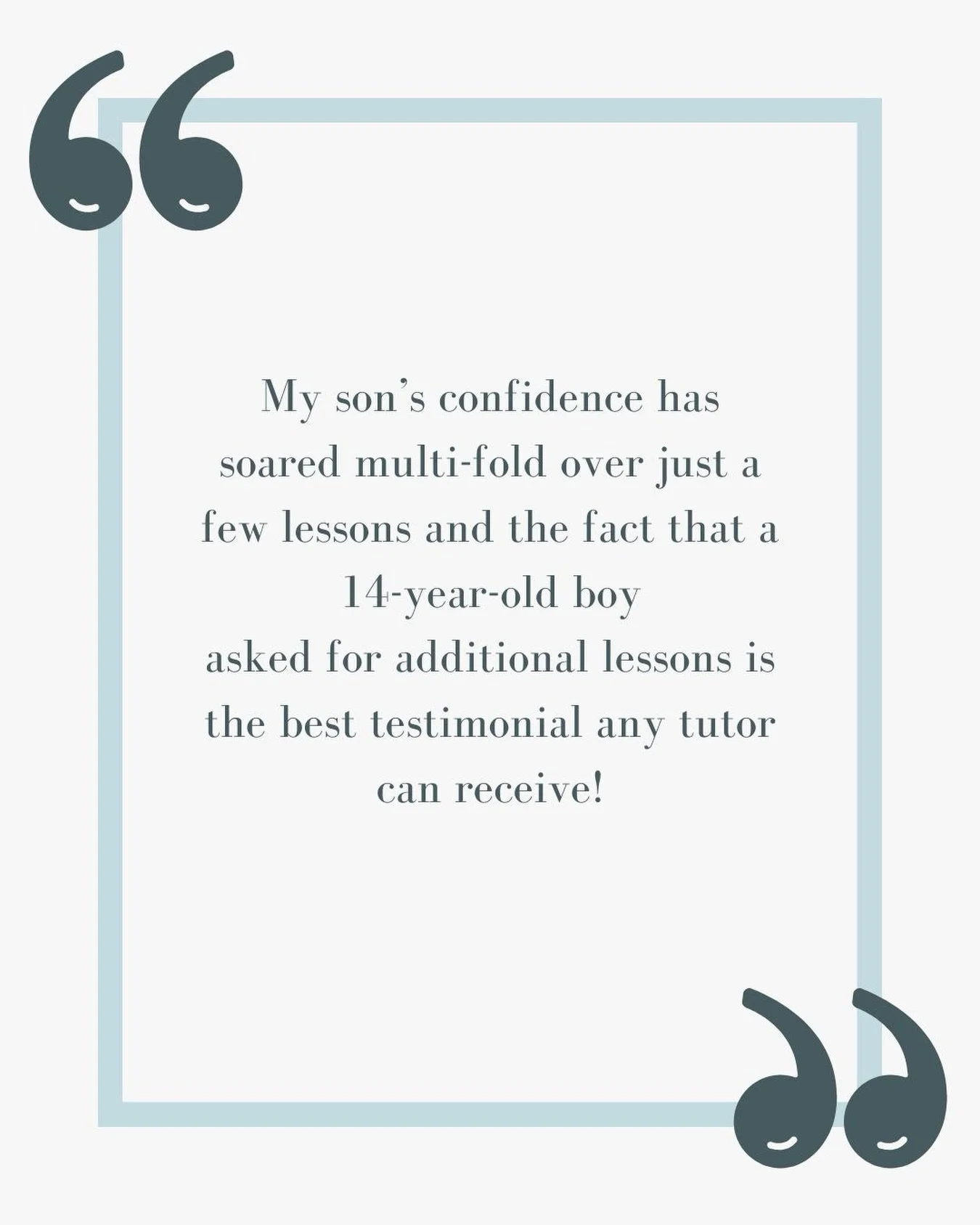 Reviews like this make a tutor&rsquo;s heart soar!