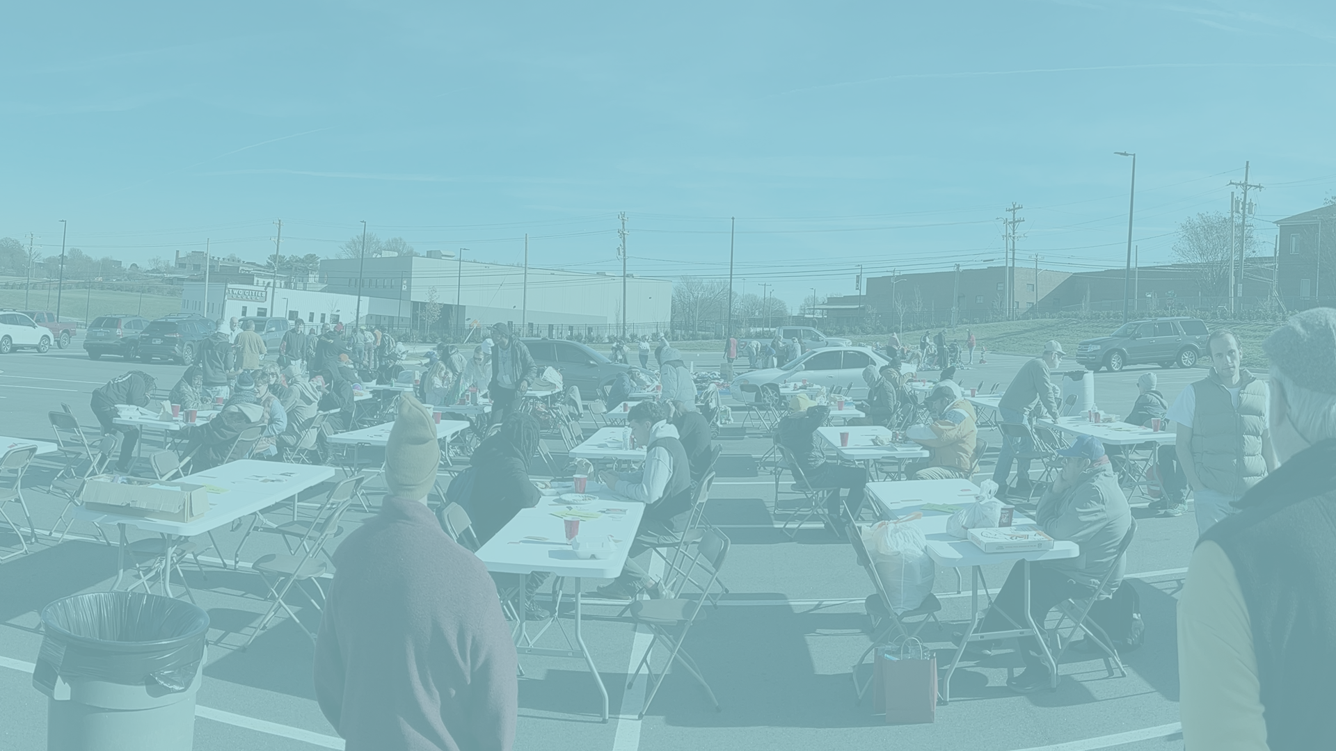 Serving Community Meal