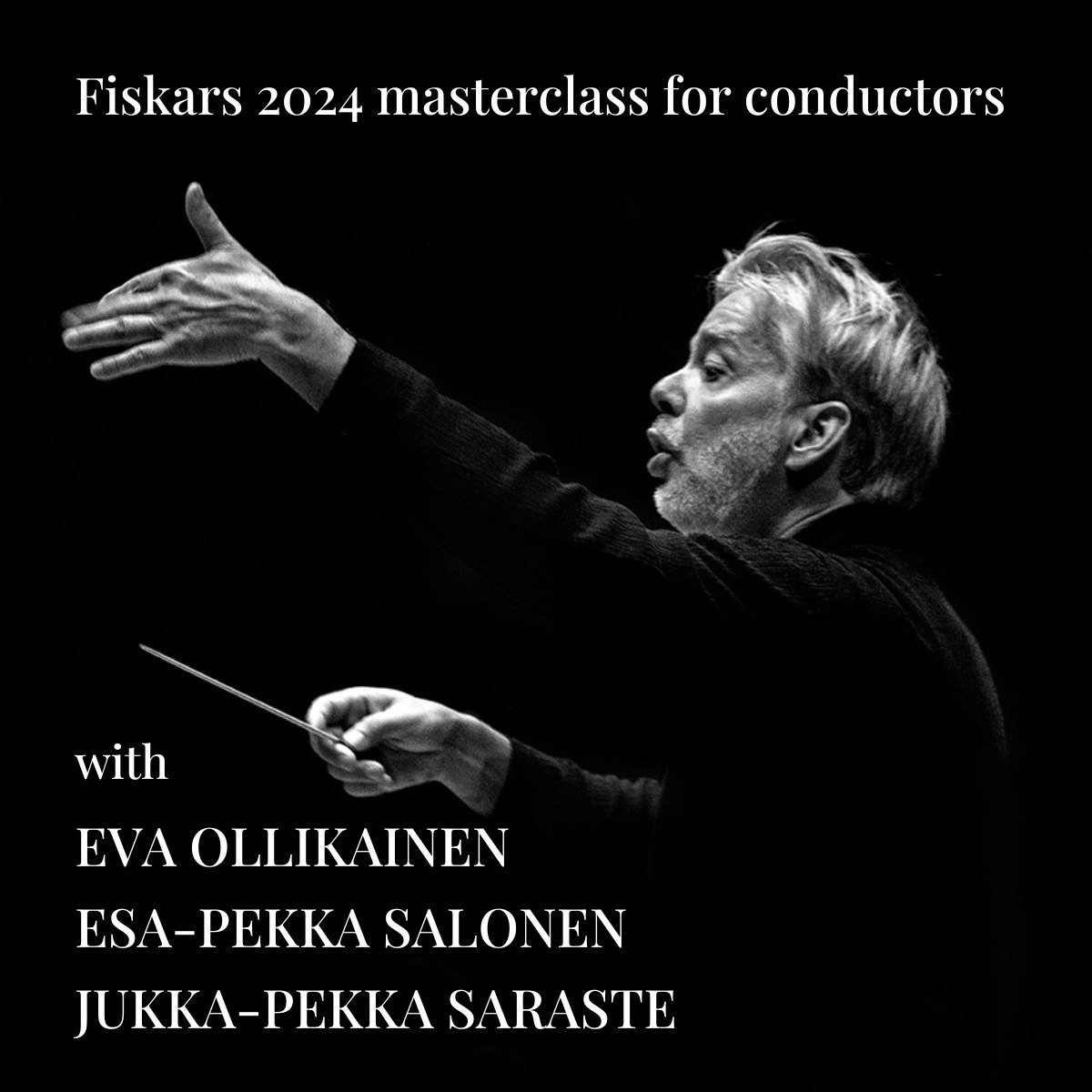 We're thrilled to announce this year's team of mentors for the conductors' masterclass during the Fiskars Summer Festival 2024!