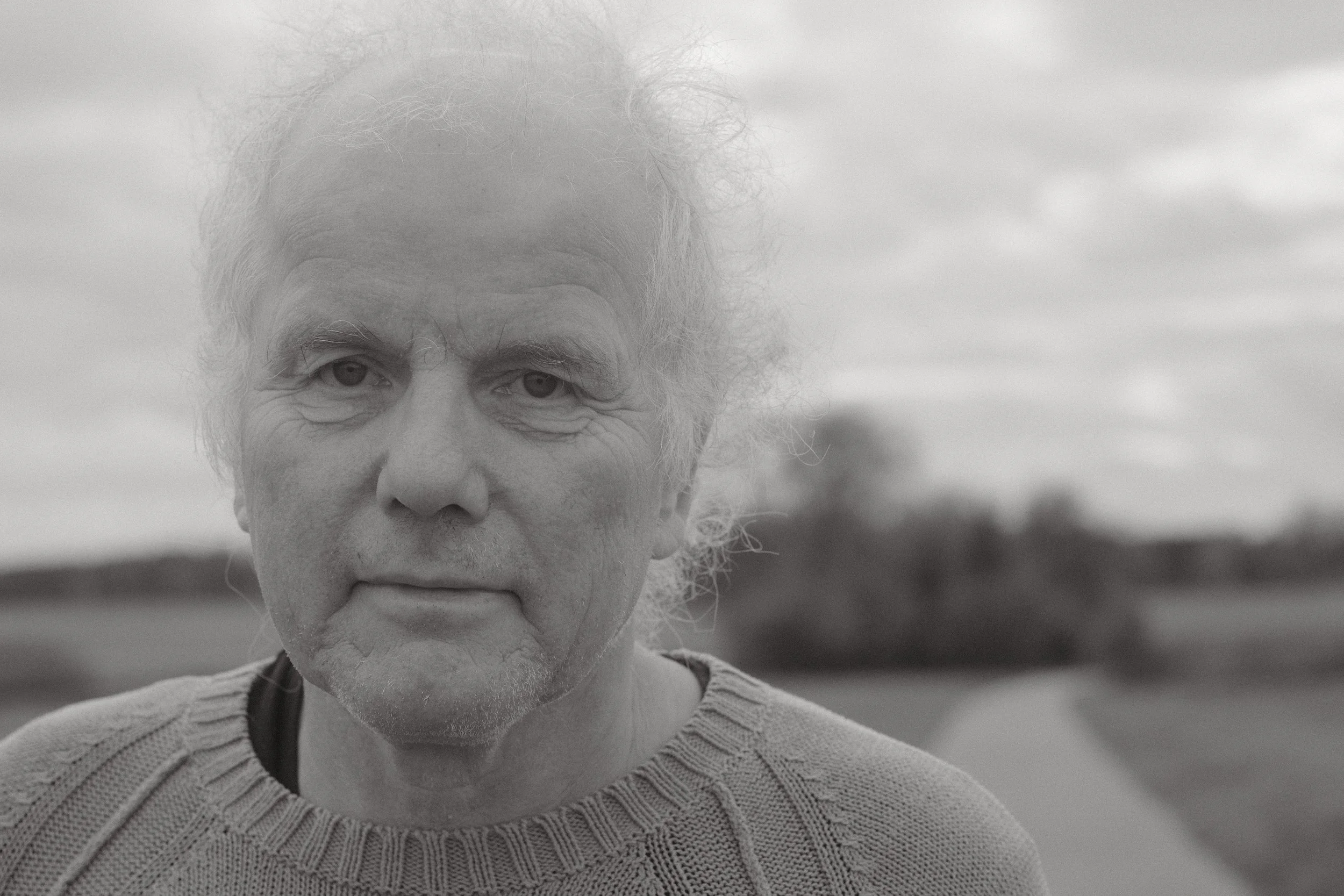 Alfred Denker standing on der Feldweg, Meßkirch