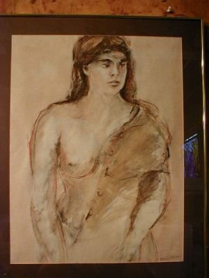 charcoal casein wash and conte drawing 19" x 26".