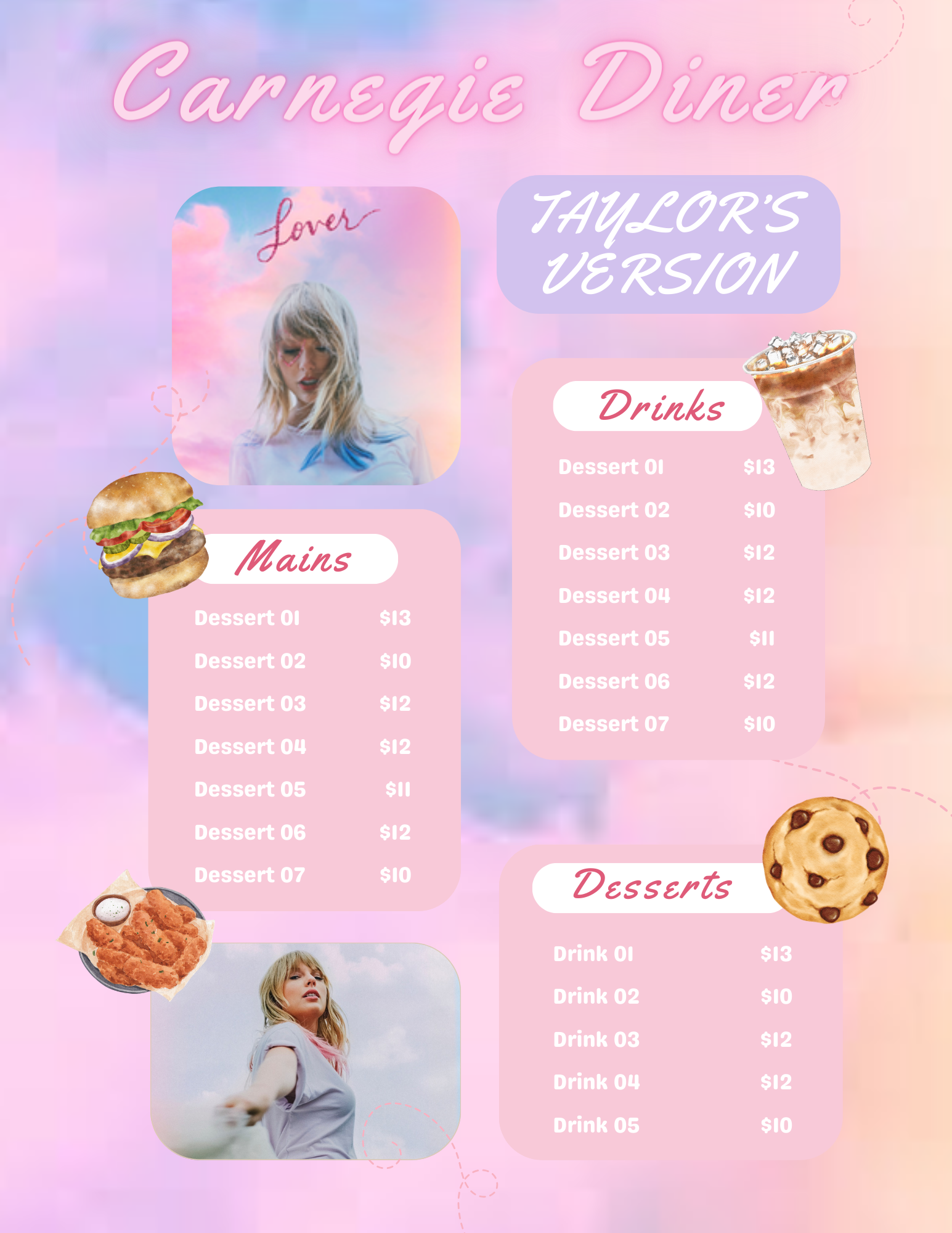 Pink Modern Strawberry Dessert Menu.png