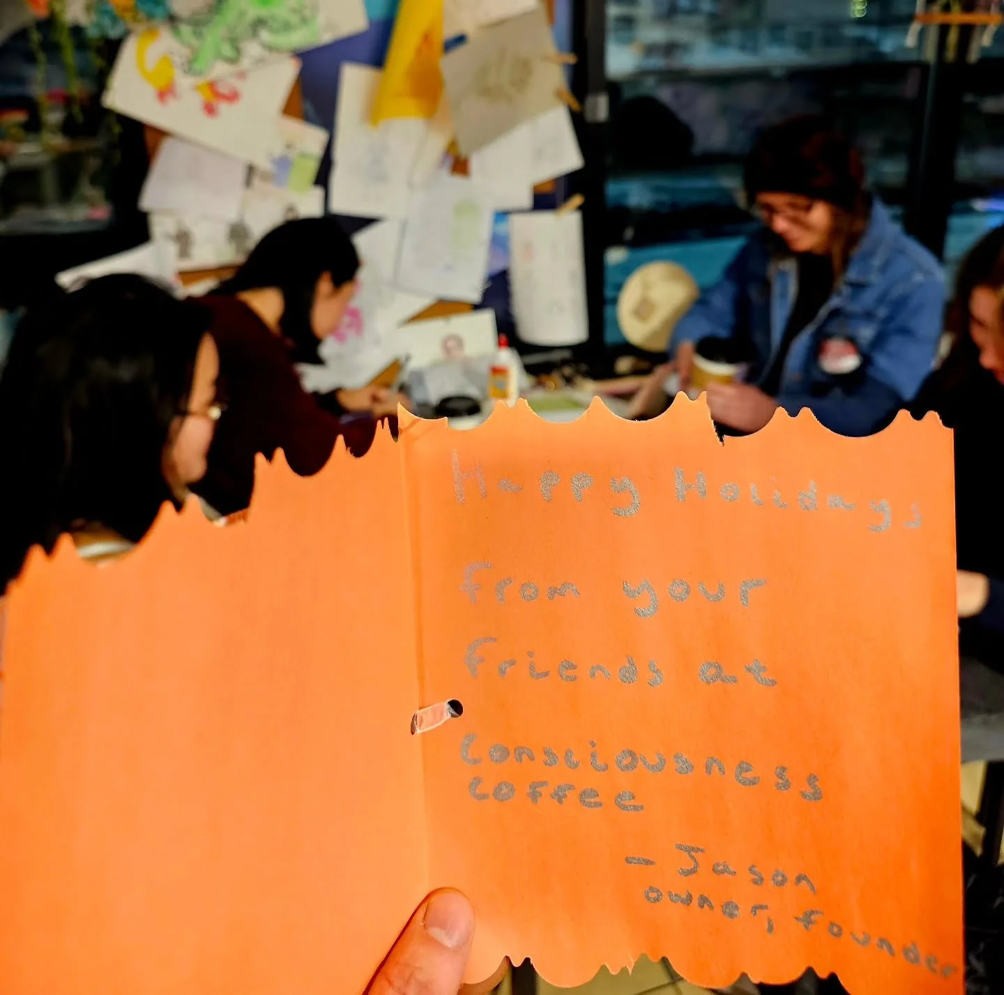 winter solstice ❄️💚☕️

this week was packed with meaningful moments together 💚

our free potluck featured some holiday cards for a nursing home in Allison Hill 🎁

Tuesday reminded us of warmer days as we nerded out over plants &amp; shared gifts a