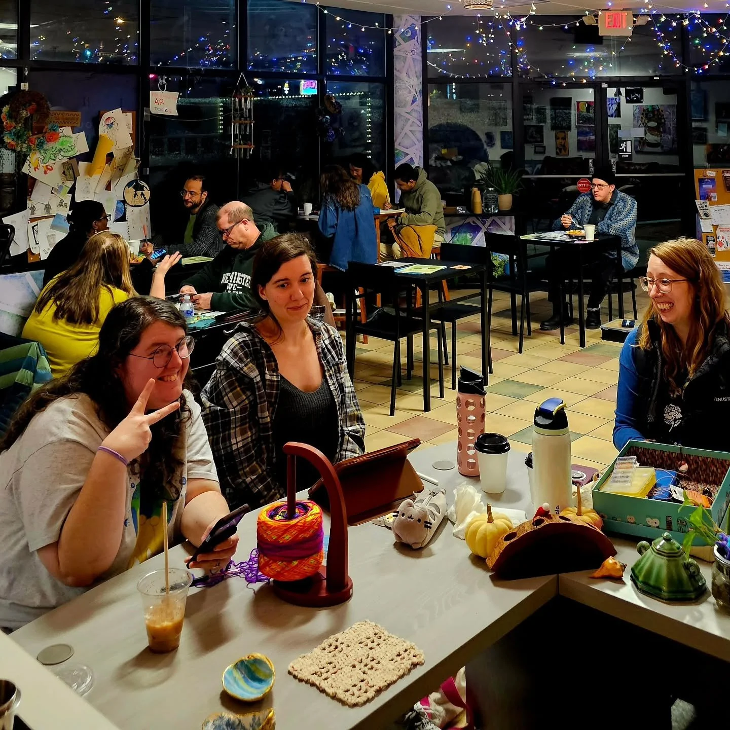 2026 is pretty cool ☕️💚

we're just doing what we always do:

enjoying food &amp; art at our free weekly art potluck 🎨

sharing our music &amp; poems at open mic 🎤 

serving (tea &amp; T) at our monthly drag night hosted by Skarlet Overkill 🫖👑

