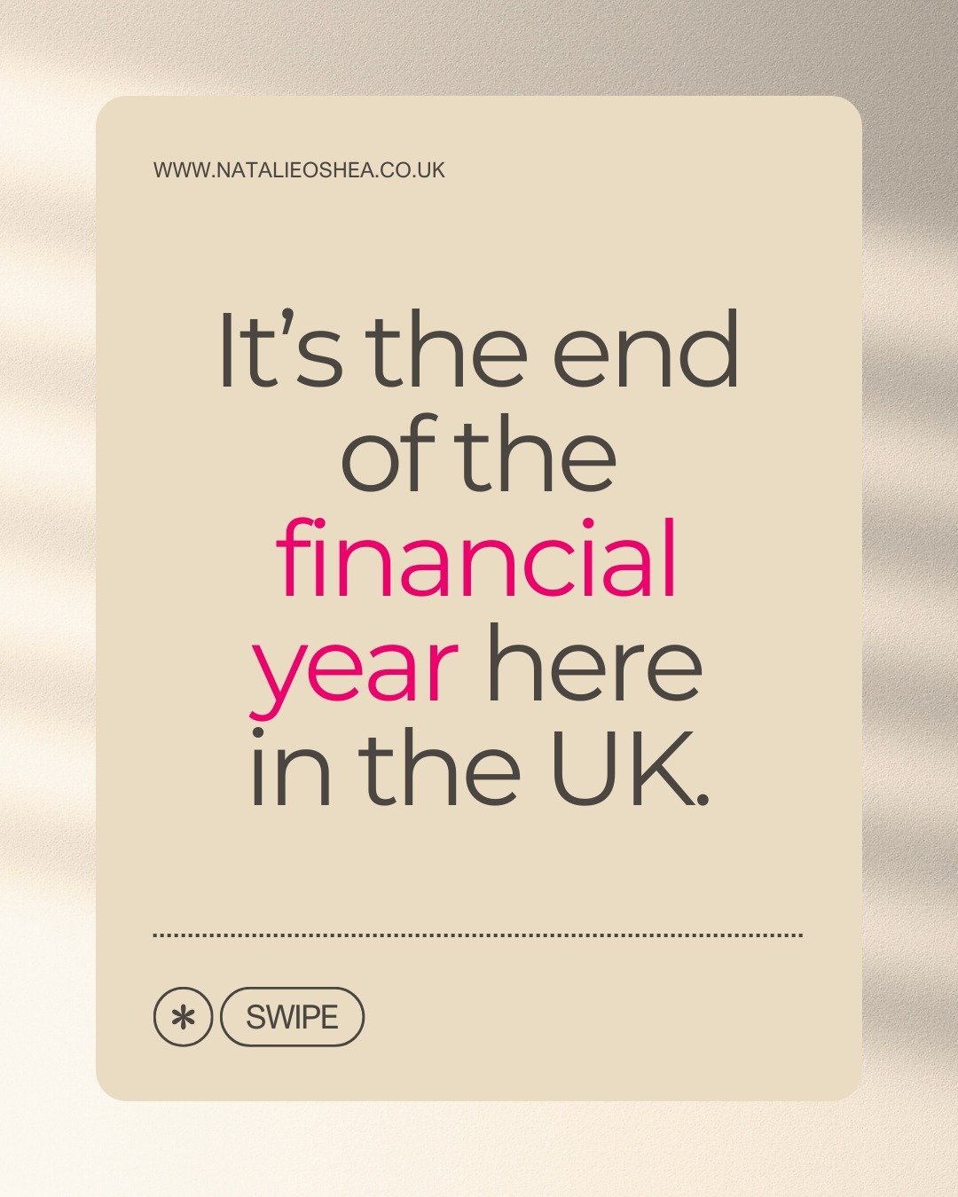 It's the end of the financial year here in the UK.

Are you polishing your halo because your accounts are all done, organised and already submitted?

If you're self employed, this is when a new year and new records start. 

You can submit all your fi