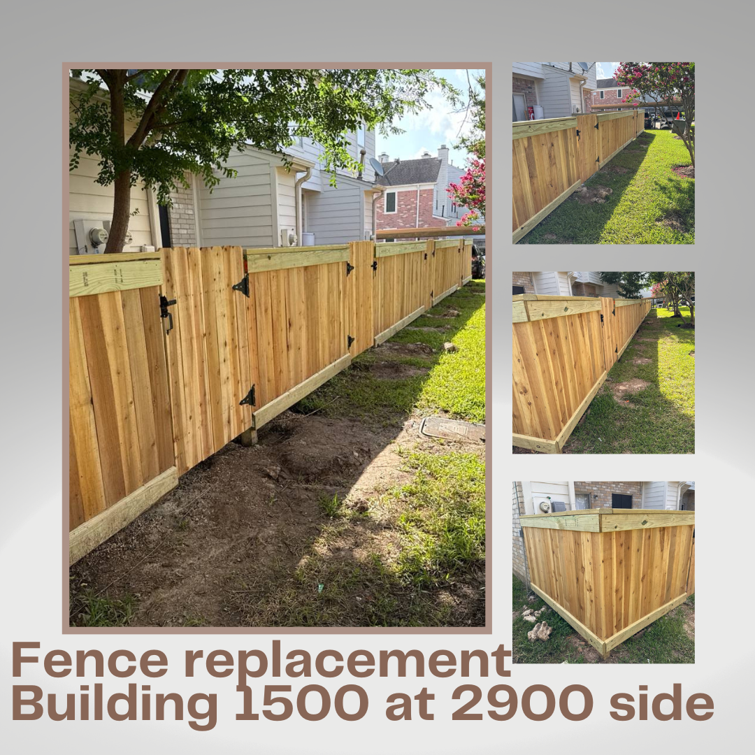 Fence replacement at Building 1500, 2930 Grants Lake Boulevard