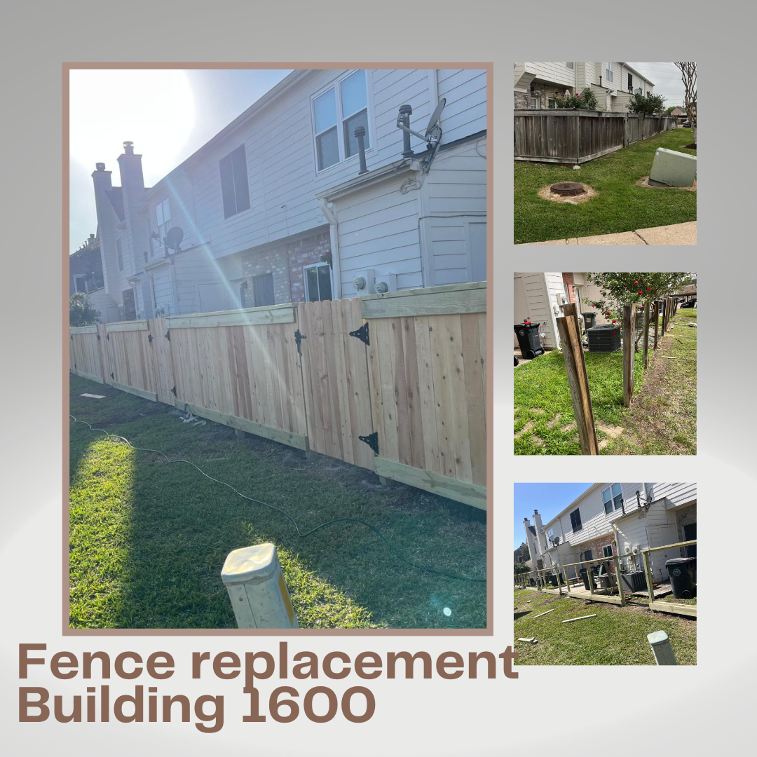 Fence replacement at Building 1600, 2930 Grants Lake Boulevard