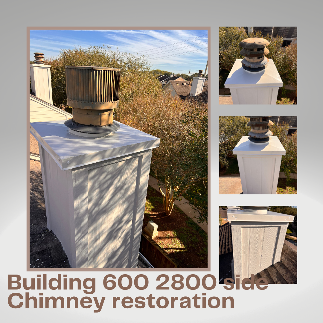Chimney restoration Building 500 Side 2810 Grants Lake Boulevard