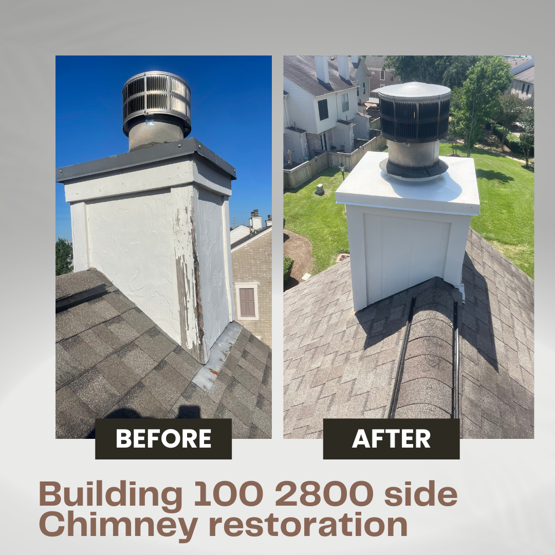 Chimney restoration Building 100 a t 2810 Grants Lake Boulevard