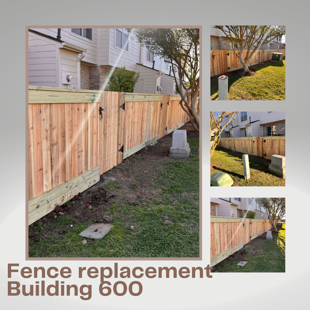 Fence replacement at Building 600, 2810 Grants Lake Boulevard