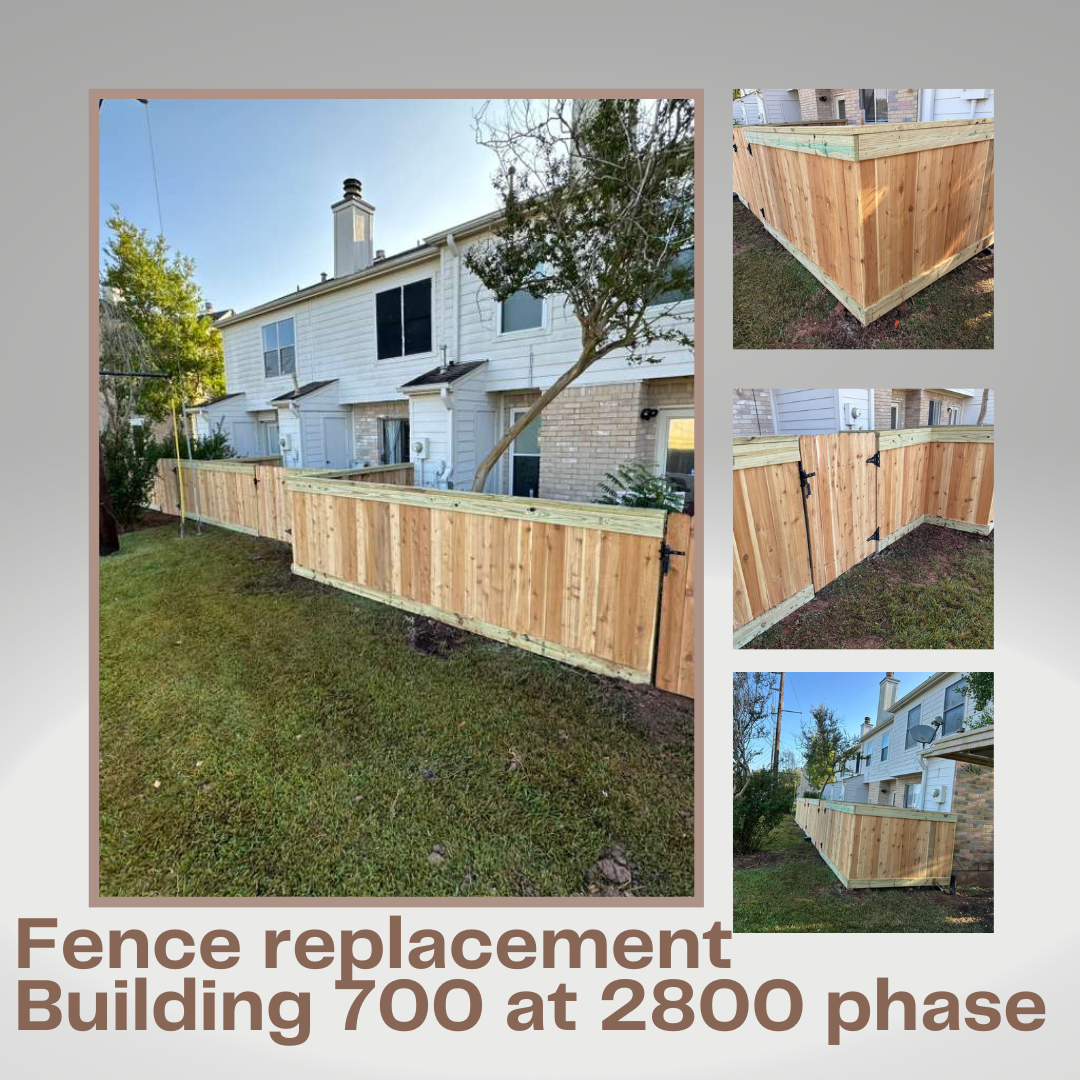 Fence replacement Building 800 at phase 2800