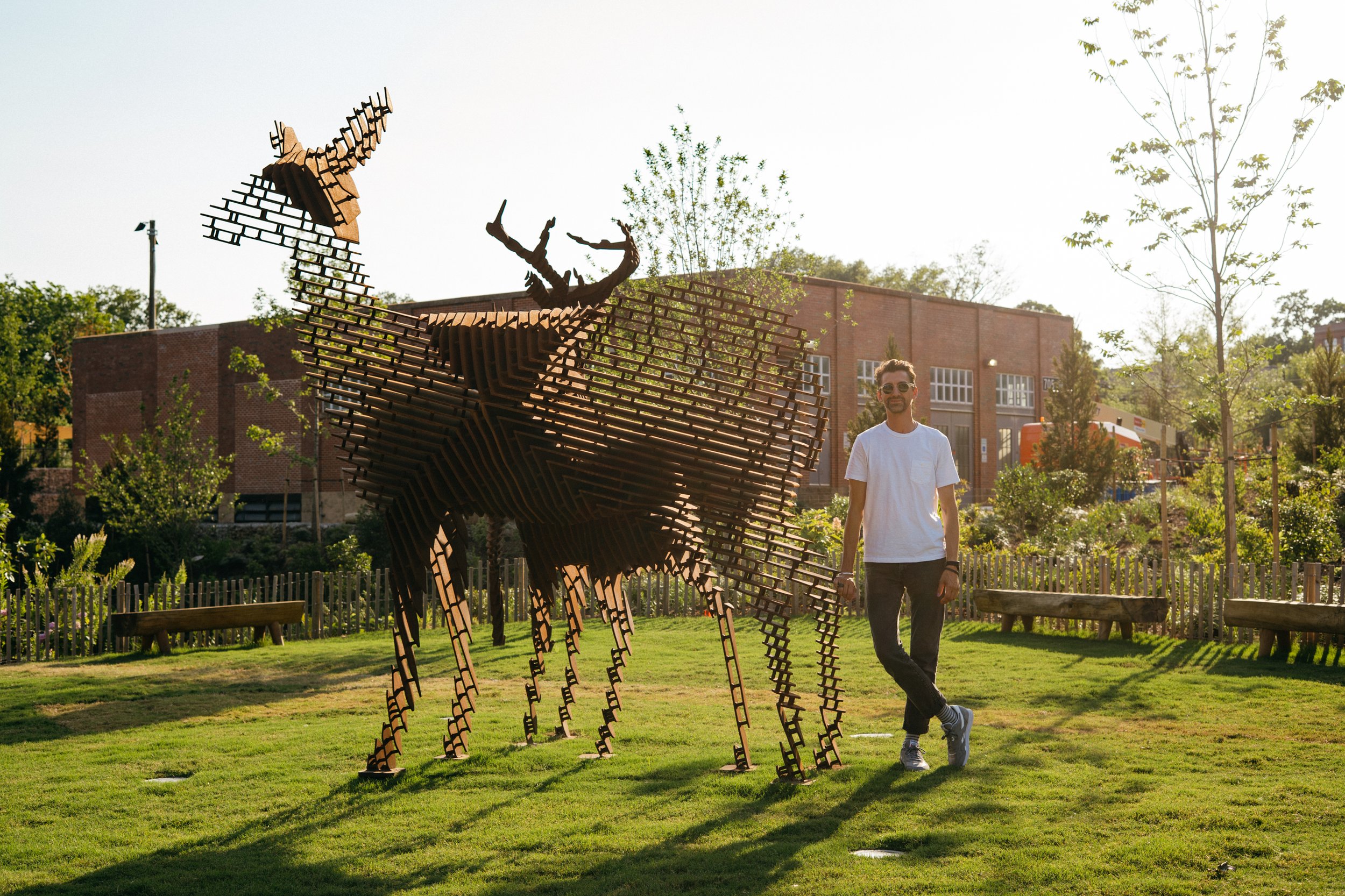 Meadow of the Deer by Mark Reigelman at Gipson Play Plaza