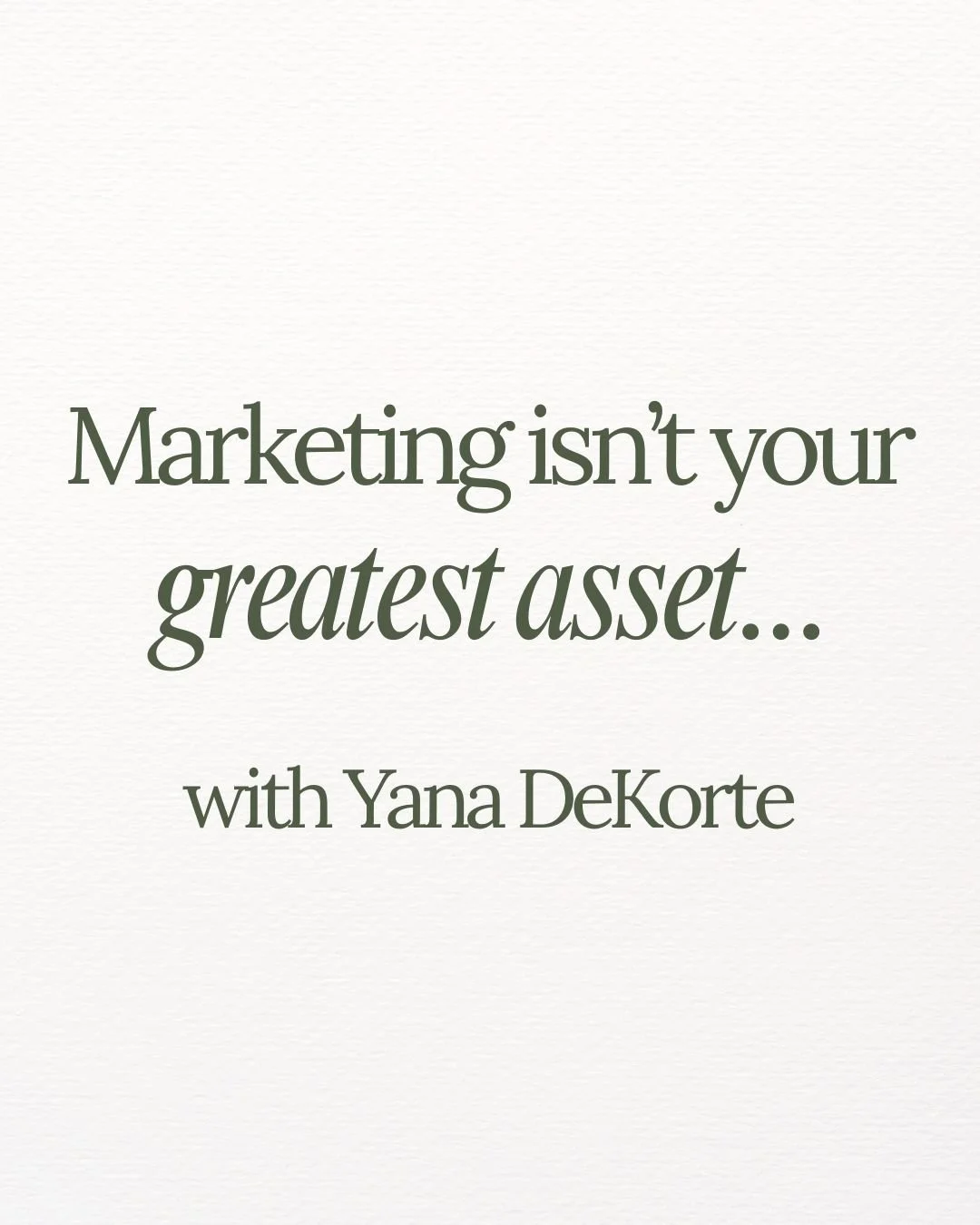 I'm the marketing person... and marketing isn't your greatest asset.