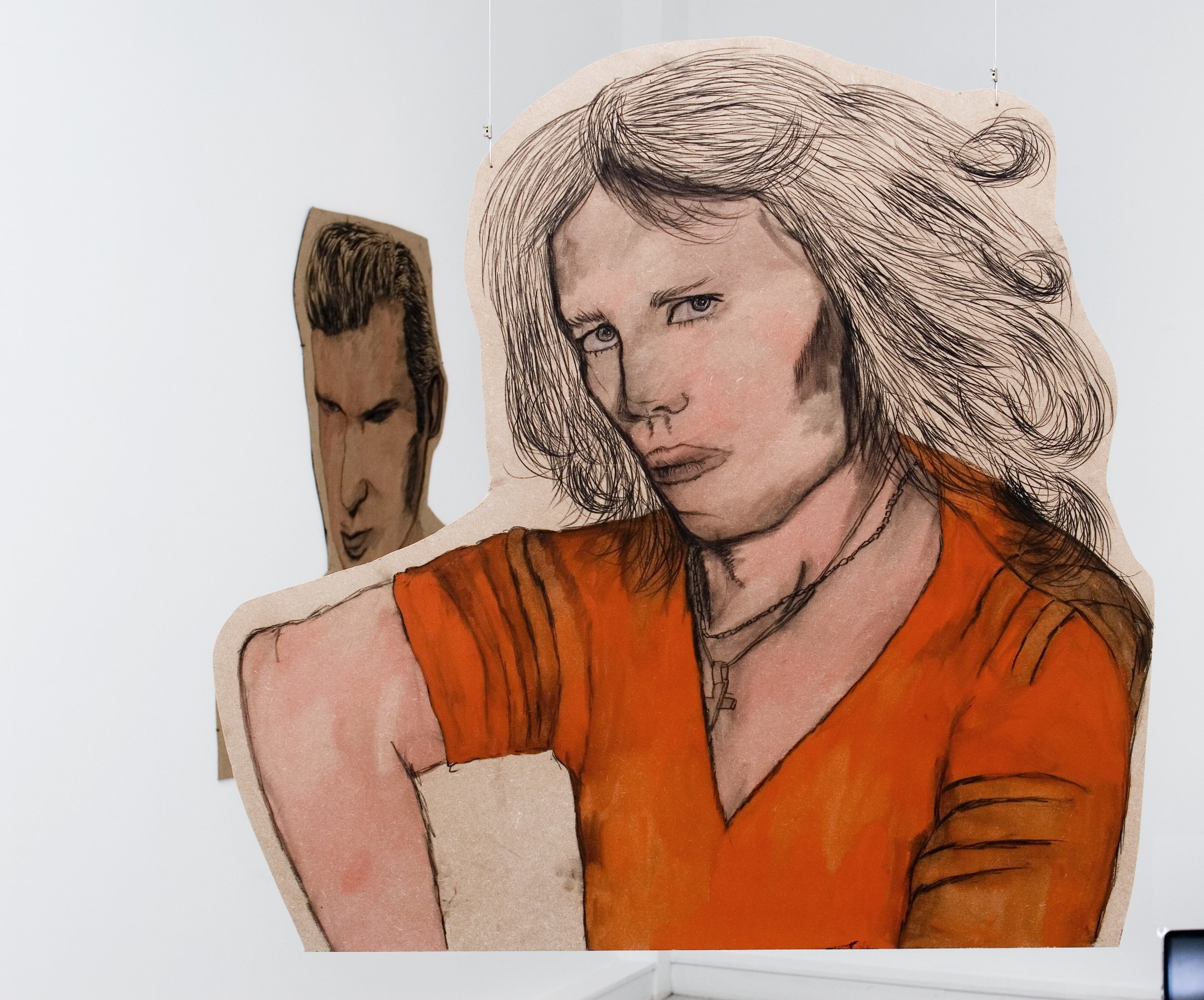 From the series Only cowgirls get the blues, 2006, piirustus ja maalaus mdf:lle / drawing and painting on mdf, 100 x 120 cm 