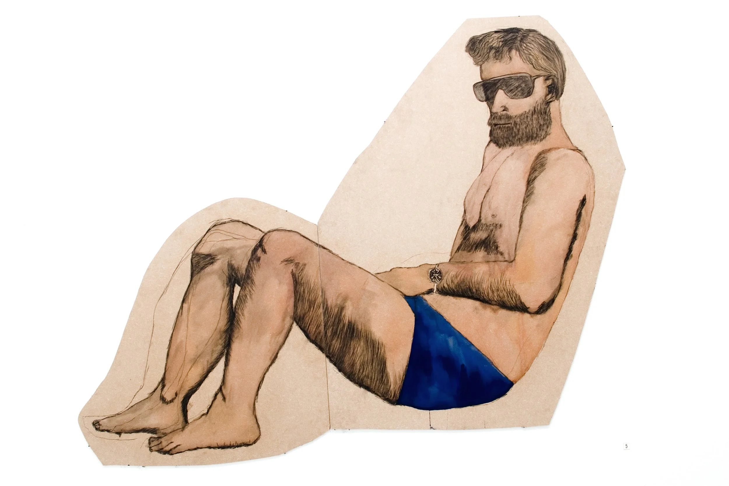 From the series Only cowgirls get the blues, 2006, piirustus ja maalaus mdf:lle / drawing and painting on mdf, 100 x 150 cm 