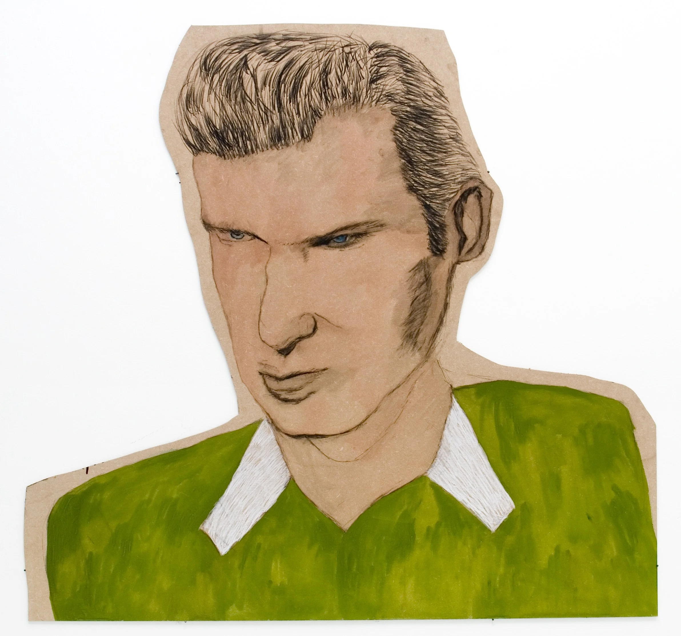 From the series Only cowgirls get the blues, 2006, piirustus ja maalaus mdf:lle / drawing and painting on mdf, 100 x 120 cm 