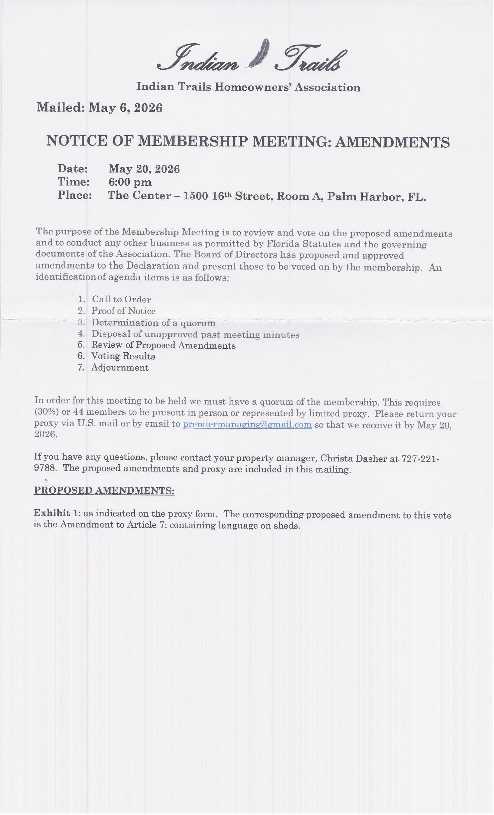 ITHOA Membership Meeting