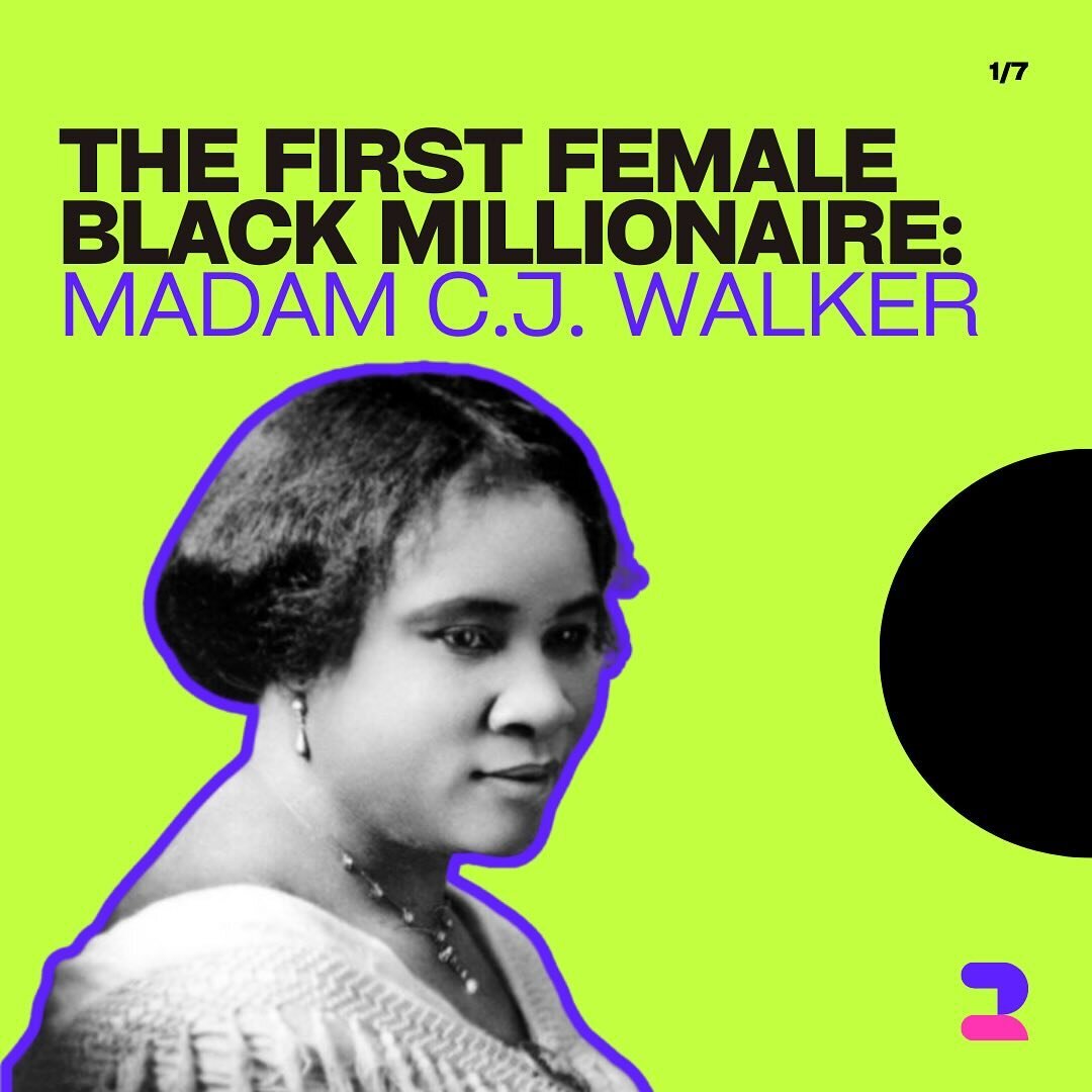 As we end Black History Month and enter Women&rsquo;s History Month, we honor a TRAILBLAZER for ALL Women to inspire to be. 

💡MADAM CJ WALKER - The FIRST Female Black Millionaire 

Her story illuminates Black excellence in a time where Women didn&r