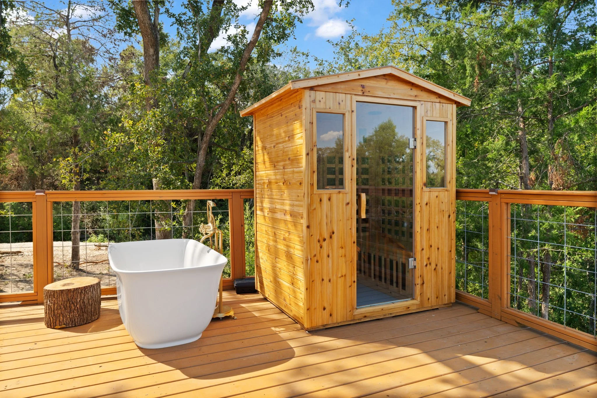 Enjoy the Suana & Outdoor Tub.JPEG