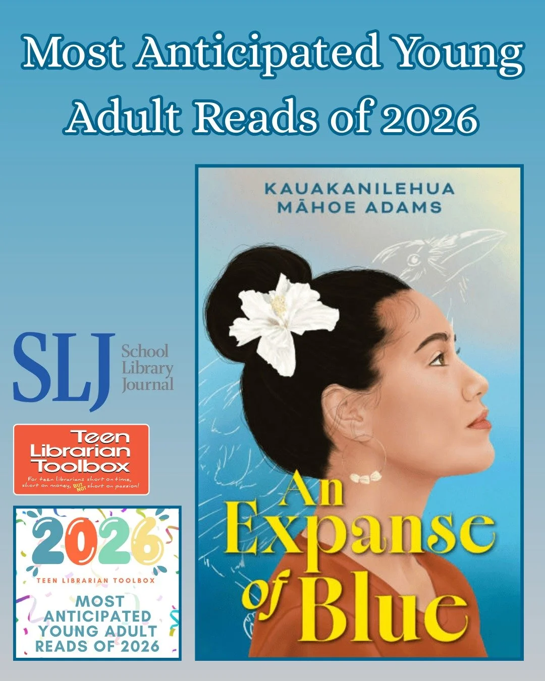 @sljournal and Teen Librarian Toolbox's Most Anticipated Young Adult Reads of 2026 includes AN EXPANSE OF BLUE @weneeddiversebooks @cynthialeitichsmith ❤️ as well as MEDICINE WHEELS by Byron Graves @makwa_giniw, TOGETHER WE SEE by Ari Tison @aritison