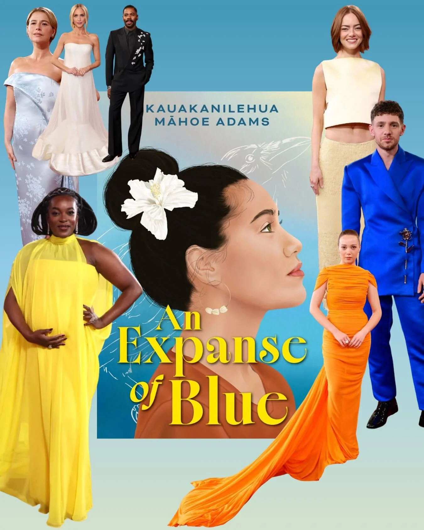 Golden Globes red carpet but make it my book cover 💙 don&rsquo;t forget my YA verse novel is now available for preorder ✨ AN EXPANSE OF BLUE is out in the world 05.19.26